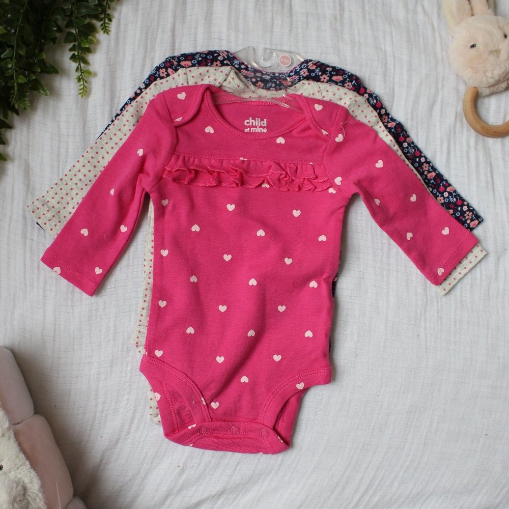 Carter's Long Sleeve Onesie 3 Pack - Brand New